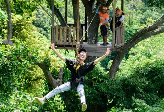 Phuket ziplining ATV elephant riding thrilling adventure off-road vehicle Thailand tour with Chinese service