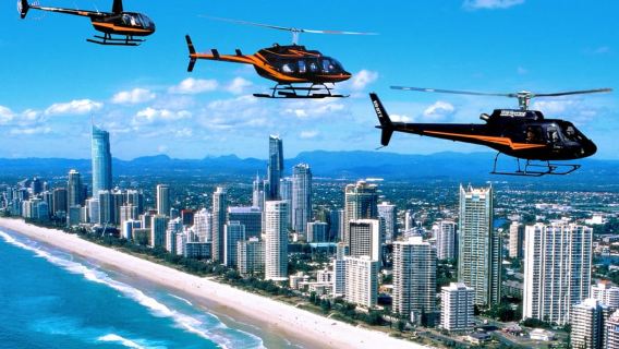 Gold Coast: Menaiki Bot Jet dan Lawatan Helikopter Indah