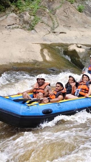 White water rafting 5 km + ATV off-road 30 min + Angel waterfall park (viral cafe)