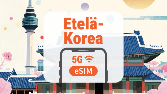 Etelä-Korea 5G eSIM | Kaksoisverkko • Kaikki AI & TikTok | 1–30 päivää | QR-koodi