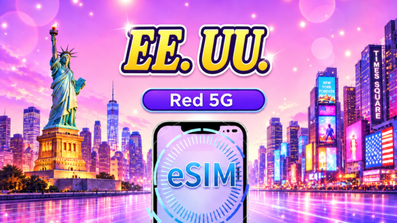 Estados Unidos 5G eSIM | Compatible con aplicaciones populares como Tiktok y Google Maps | Paquete diario/Paquete de datos | 1-30 días | Tarificación por 24 horas | Código QR