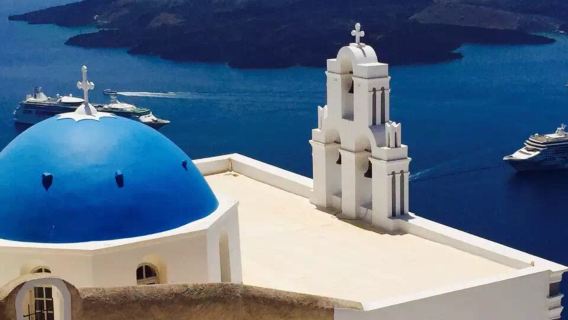 希臘+費拉小鎮+伊亞+藍頂教堂 酒店接送/中文包車可定制