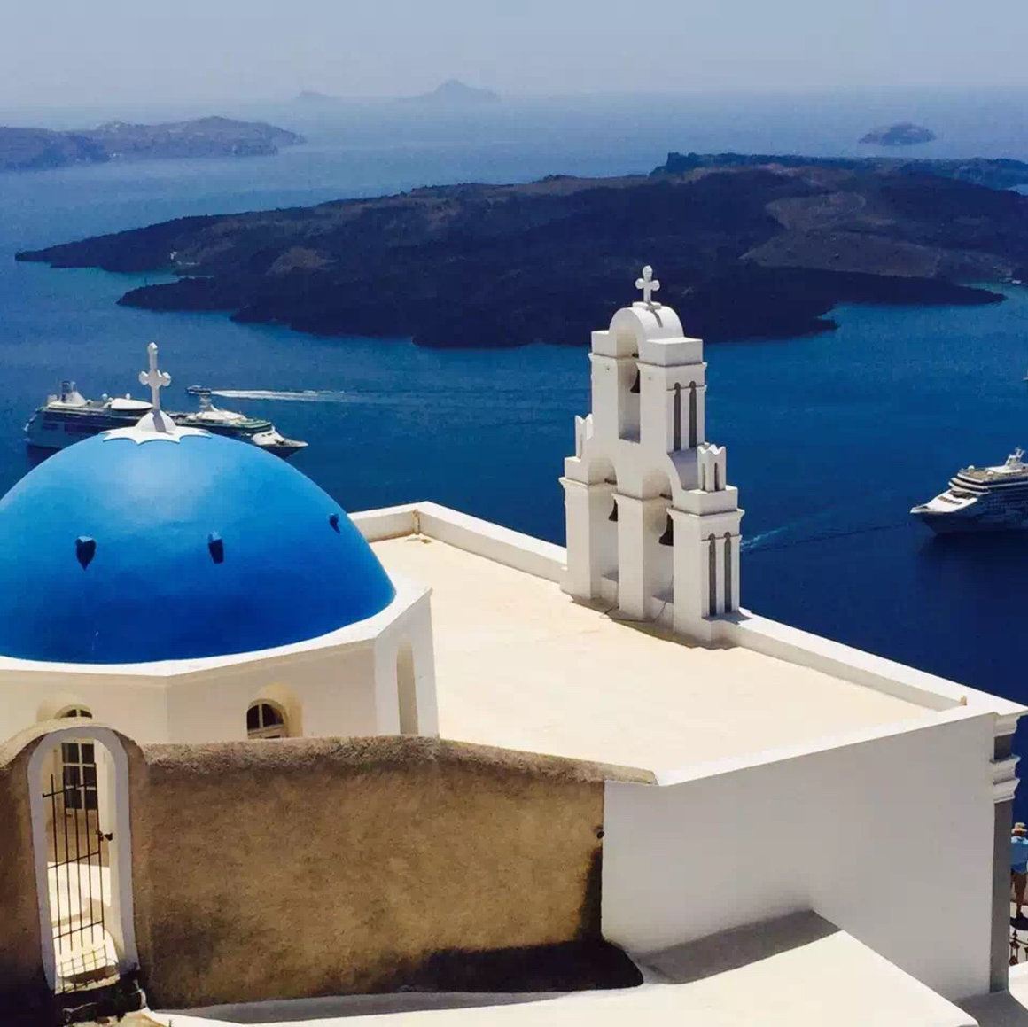 希臘＋費拉小鎮＋伊亞小鎮＋藍頂教堂 飯店接駁／中文包車可訂製