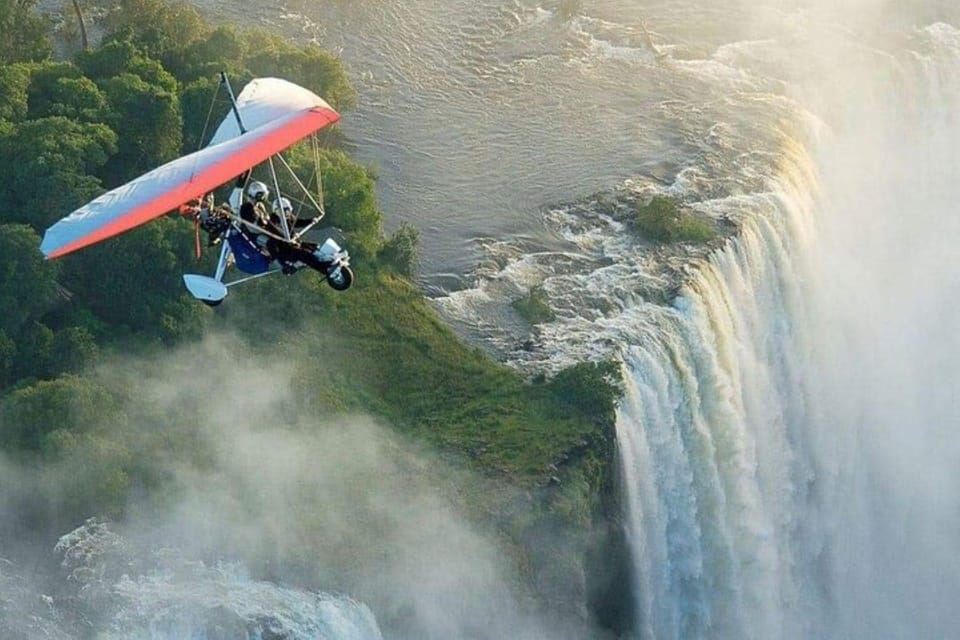 Microlight flight Over the Victoria falls