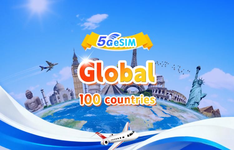 Global (100 countries) 4G/5G eSIM | DayPass/Total | 500MB/day - 30GB Total Data | 1-30 days | 24-hour billing | QR code