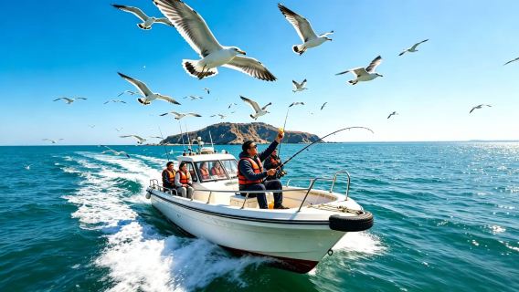 Bot Laju ke Pulau Hailu untuk Memberi Makan Burung Camar + Memancing Laut 2 Jam