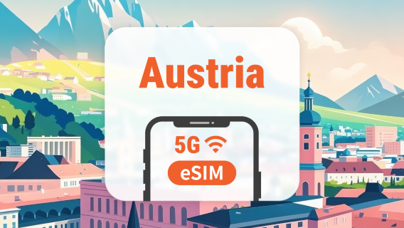 eSIM 5G Áo | 2 mạng • All AI & TikTok | 1–30 ngày | QR Code