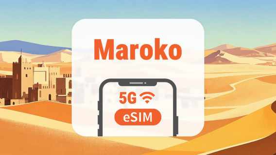 Maroko 5G eSIM | Podwójna sieć • Wszystkie AI & TikTok | 1–30 dni | Kod QR