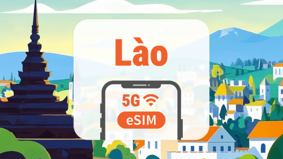 eSIM 5G Lào | 2 mạng • All AI & TikTok | 1–30 ngày | QR Code