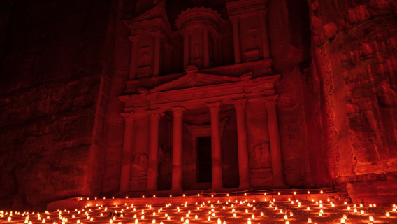 Petra by night