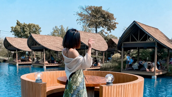 Bangkok's popular Forest Bubble Cafe Handsome Restaurant Check- in one-day tour