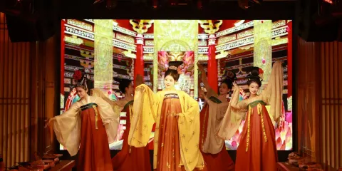 揚州南河樂宴(沉浸古代建築氛圍+宮廷宴舞+古代帝王體驗+視覺盛宴+解鎖穿越式文化盛宴)