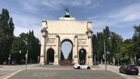 Khải Hoàn Môn + Tòa thị chính mới Munich + Bãi cỏ Theresienwiese + Quán rượu Augustiner