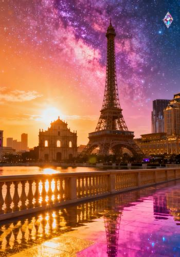 1-day group tour in Macau to Parisian, Venetian, Galaxy diamond and with traffic card included