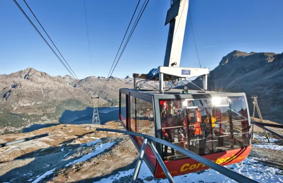 聖莫里茲湖+聖卡爾教堂+恩嘎丁博物館+科爾瓦奇峰+斜塔