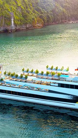 ทัวร์อ่าวฮาลองเต็มวัน 6 Star Dolphin Cruise พร้อมบุฟเฟ่ต์อาหารกลางวัน ปาร์ตี้ชมพระอาทิตย์ตก