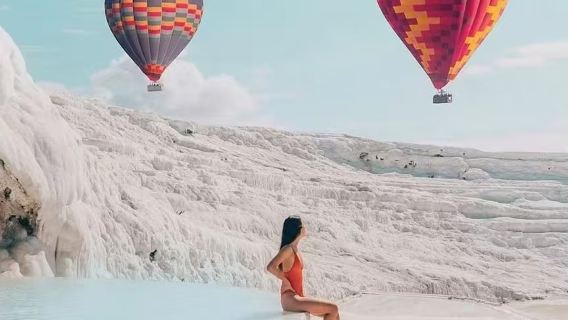 Turquie : Excursion d'une journée en voiture avec chauffeur à Izmir – Pamukkale + Hiérapolis