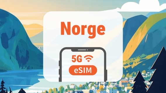 Norge 5G eSIM | Dobbelt netværk • Alle AI & TikTok | 1–30 dage | QR-kode
