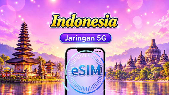 Indonesia | 4G/5G eSIM | Paket Harian/Paket Data | Penagihan 24 Jam | Pilihan 1 - 30 Hari | Kode QR