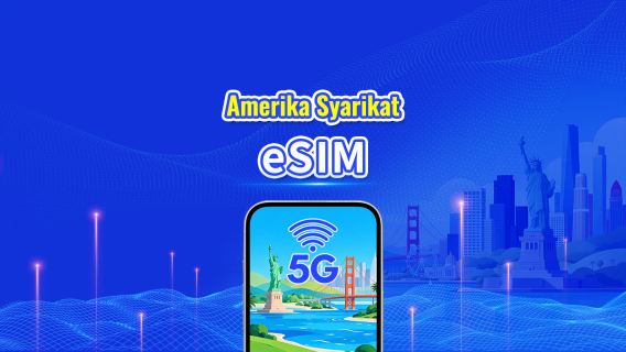 Amerika Syarikat 5G eSIM | Liputan pelbagai rangkaian | Pelan Data Harian/Jumlah | 1–30 Hari | Pengebilan 24 Jam | Kod QR