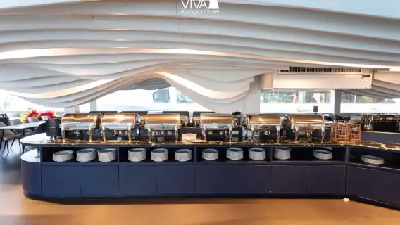 曼谷夜遊湄南河歡暢奧朗卡號-VIVA Alangka Cruise【Asiatique 河畔夜市碼頭】