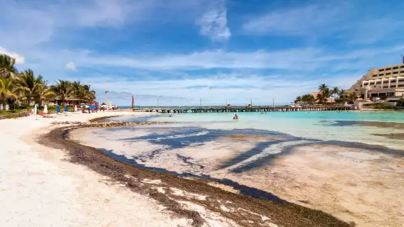 Isla Mujeres: Catamaran Tour with Snorkeling & Beach Club from Cancún