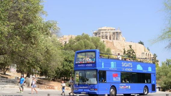 Athen, Piräus und Küste: Blauer Hop-On/Hop-Off-Bus