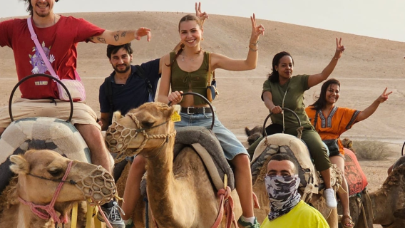 Marrakech Agafay Desert Camel Ride Sunset Dinner &  Live Show