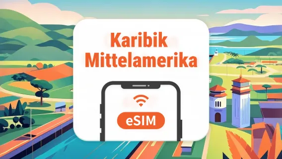 Mittelamerika & Karibik 13 Länder eSIM | KI-Apps & TikTok | 1–30 Tage | QR-Code