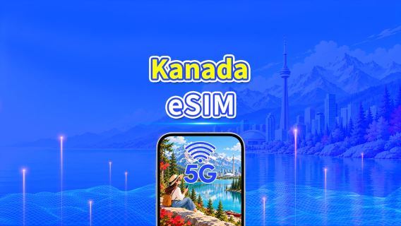Kanada 5G eSIM | Günlük/Toplam Veri Paketi | 1–30 Gün | 24 Saatlik Faturalandırma | QR Kod