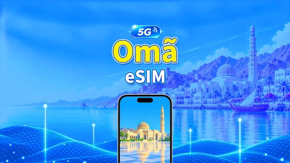 Omã 5G eSIM  | Rede Dupla | Compatível com IA e TikTok | Pacote de dados diário/total | 1–30 dias | Cobrança de 24 horas | Código QR