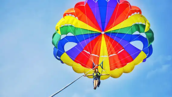 Okinawa Sesoko Beach Parasailing Experience [Northern Sesoko Island/Add snorkeling or banana boat experience/Speedboating]