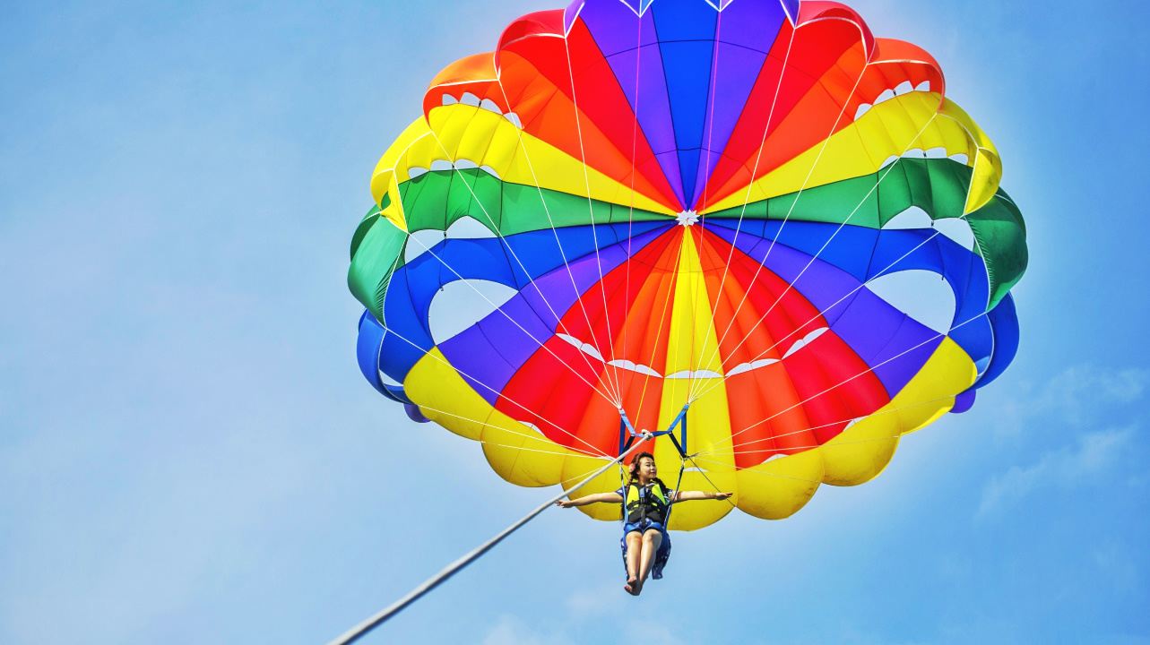 那覇発 沖縄海パラグライダー体験 パラグライダー/パラセーリング体験【那覇発パラセーリング/慶良間諸島の海を一望/複数便から選択可能】