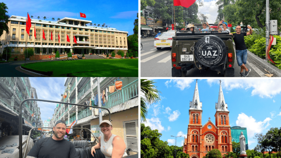 ヴィンテージ ジープで巡るサイゴン半日ツアー