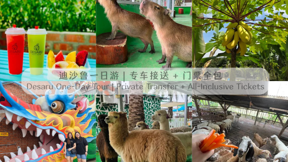 Ferme fruitière de Desaru|Excursion d'une journée au mini-zoo | Billet d'entrée tout compris |Départ de Johor Bahru