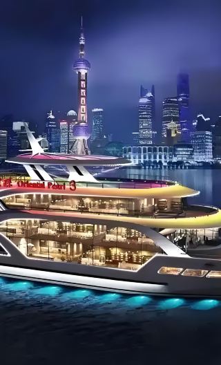 Shanghai must-visit route Oriental Pearl Radio & Television Tower Huangpu River night cruise (including cruise) 1-day tour