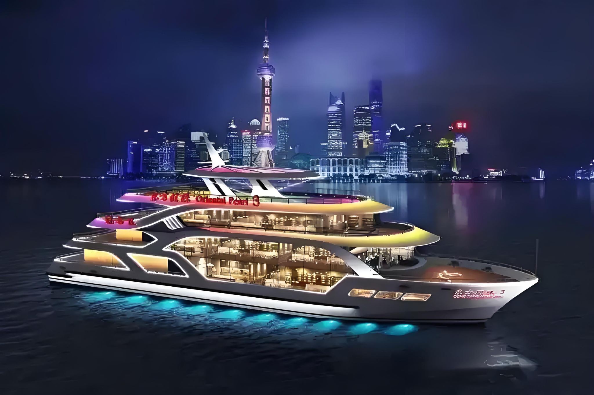 Shanghai must-visit route: Oriental Pearl Radio & Television Tower + Huangpu River night cruise, Chinese group 1-day tour (including cruise)