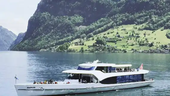 ทัวร์ล่องเรือคาตามารัน ไป-กลับ ทะเลสาบลูเซิร์น 1 ชั่วโมง