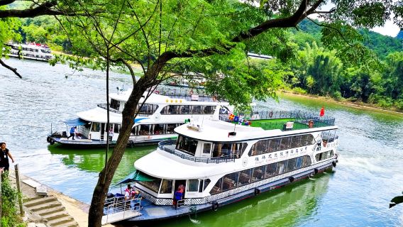 Guilin | Crucero de 3 estrellas por el río Li (paisajes inmersivos de 360° + descubre la belleza del río Li + banquete de montañas y aguas)