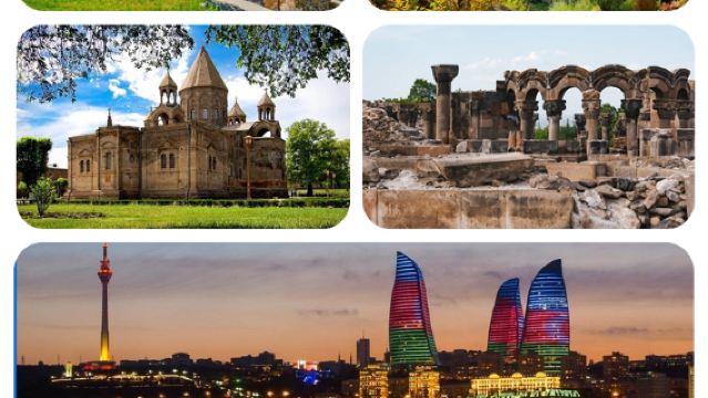 아르메니아 예레반 캐스케이드 콤플렉스+공화국 광장+성 그레고리 선지자 대성당+게하르트 수도원