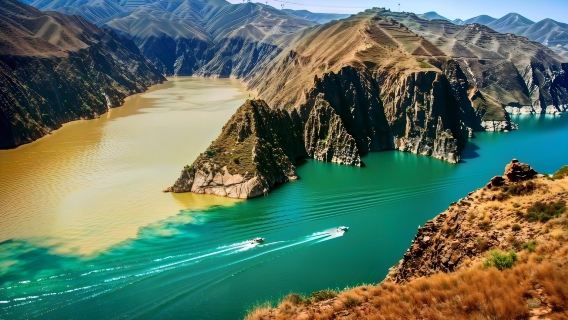 Lawatan Sehari Liujiaxia (Menyusuri Sungai) ke Gua Kuil Bingling + Persimpangan Sungai Huang Tao + Jambatan Viral
