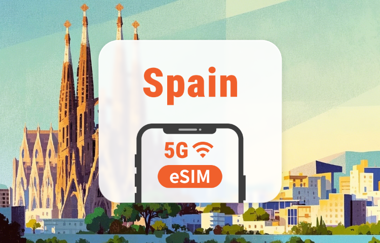 Spanien 5G eSIM | Triple-Netzwerk • KI-Apps & TikTok | 1–30 Tage | QR-Code