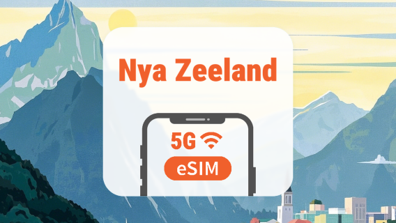 Nya Zeeland 5G eSIM | Alla AI & TikTok | 1–30 dagar | QR-kod