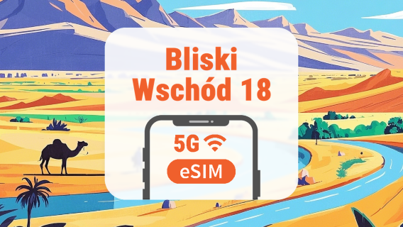 Bliski Wschód 18 krajów 5G eSIM | Wszystkie AI & TikTok | 1–30 dni | Kod QR