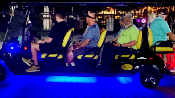 St. Augustine: Ghost Tour by Electric Cart With Pick-Up