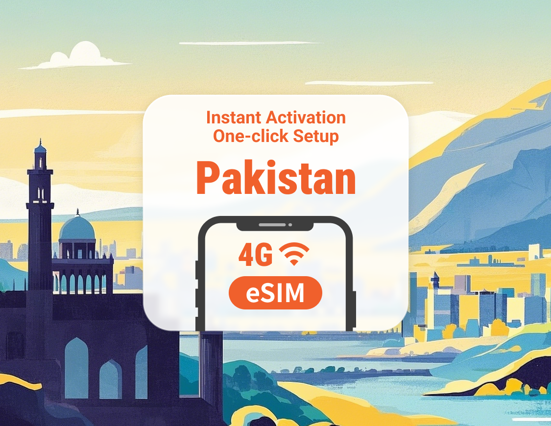 Pakistan eSIM | ChatGPT & TikTok-Zugriff | 1–30 Tage | Sofortiger QR-Code