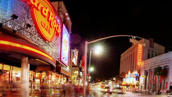 Hard Rock Cafe Hollywood Blvd restauranger upplevelse