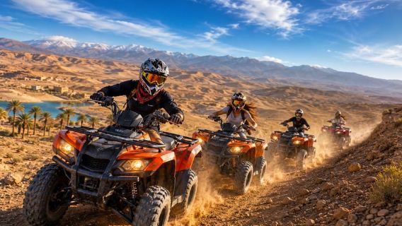 Marrakech: Palmeraie Desert Quad Bike Adventure with Tea