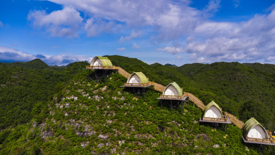 百色1466CAMPING露營地·露營(過夜)【2人| 雙床帳篷+下午茶+早餐+晚餐+大石圍天坑群票】