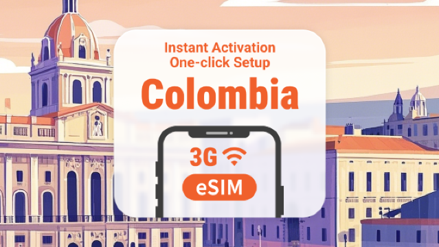 Colombia eSIM | Datos por 3–30 días | Activación desde la app | Entrega instantánea del QR